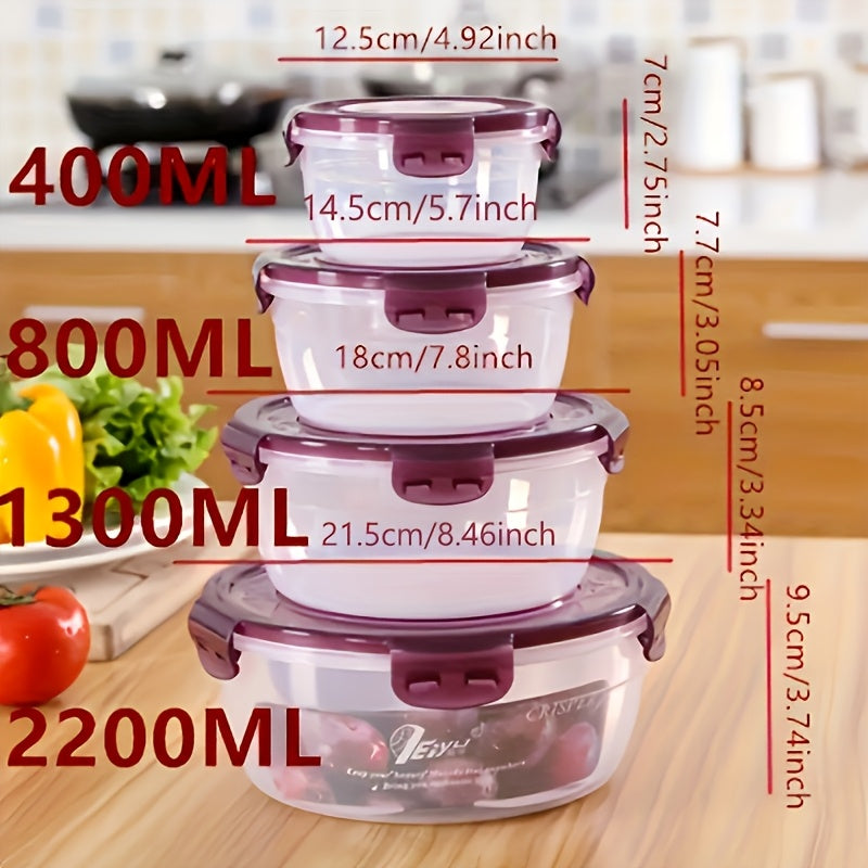 TUDOCCY Airtight Stackable Plastic Food Storage Containers With Lids