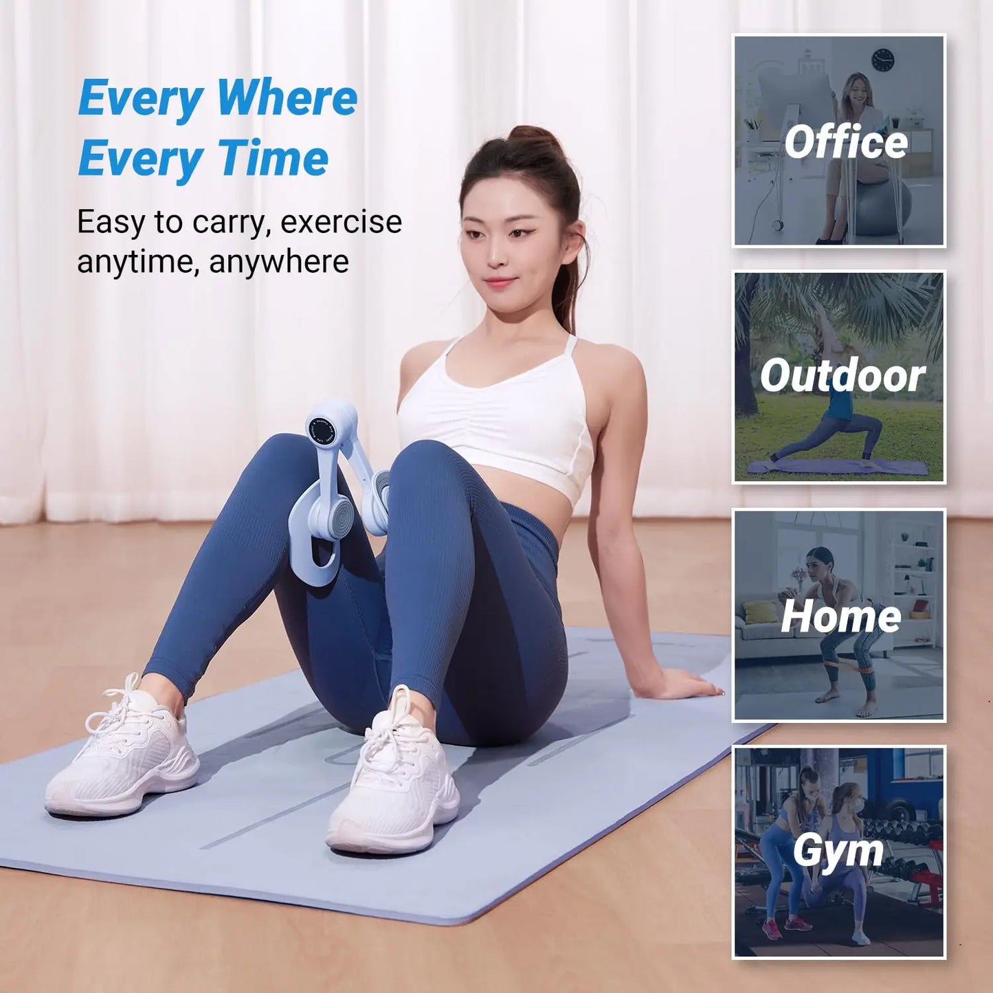 Merach Thigh Trainer Pelvic Floor Muscle Trainer Inner Thigh Exercise Workout Equipment Pilates Device for Strengthening