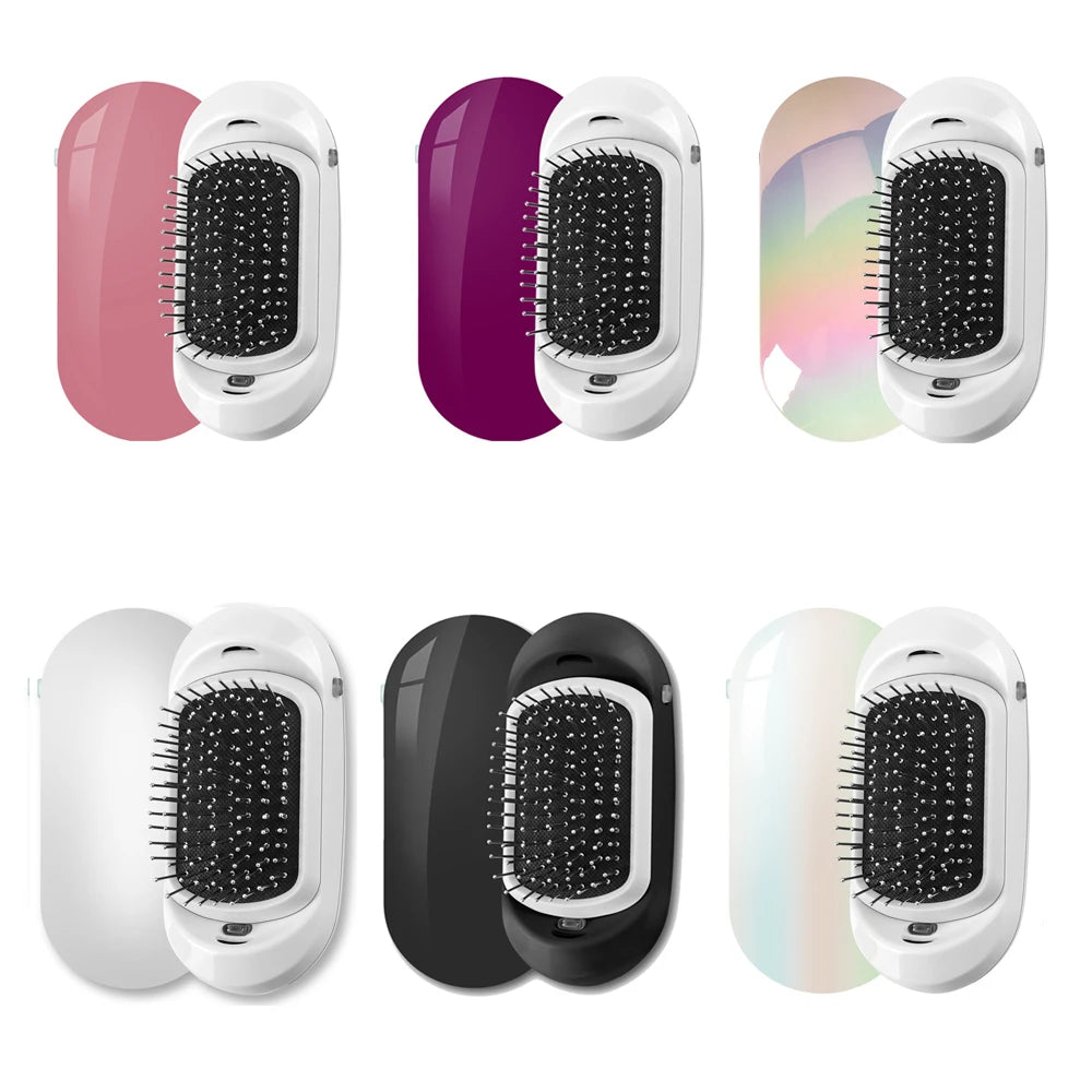 New Version Ionic Hairbrush Portable Negative Ions Anti-Static Massage Hairbrush Colorful Design