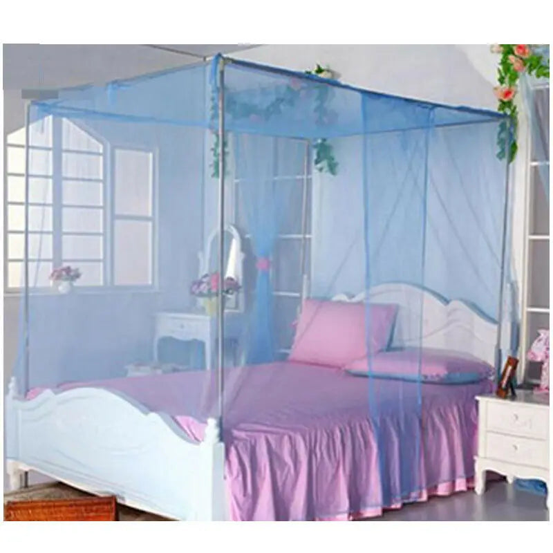 2024 Summer Home Mosquito Nets 4 Corner Post Bed Canopy Net Lightweight Fashion Bedding for Double Bed