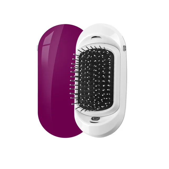New Version Ionic Hairbrush Portable Negative Ions Anti-Static Massage Hairbrush Colorful Design