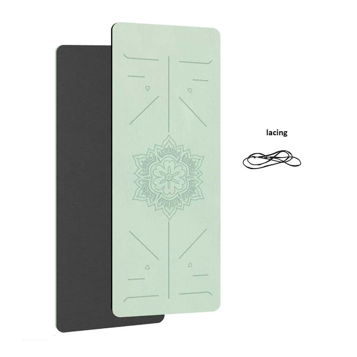 TPE Non-Slip Yoga Mat for Fitness, 180x57cm, 6mm Thick