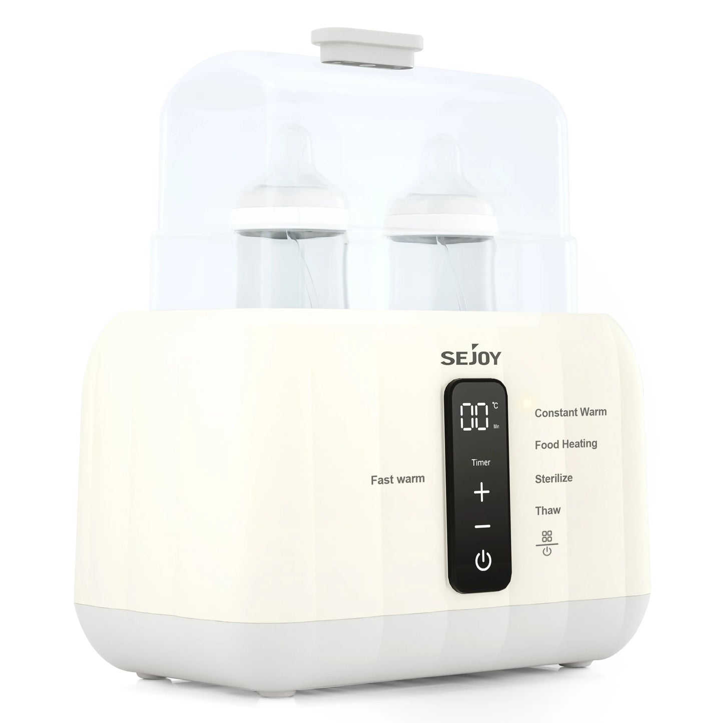 Sejoy Bottle Warmer For Baby 6-in-1 Fast Baby Milk Warmer With LCD Display Double Bottle Warmer Steam Sterilizer 24 Hour Temperature Control
