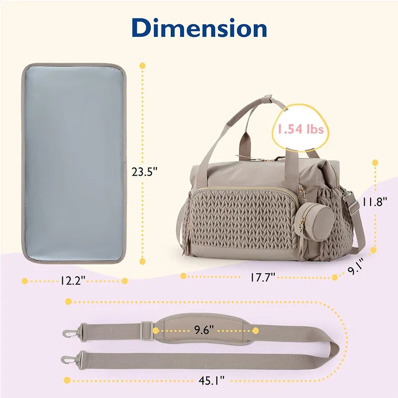 Mommy Diaper Bag Large Capacity Organizer Tote for Baby