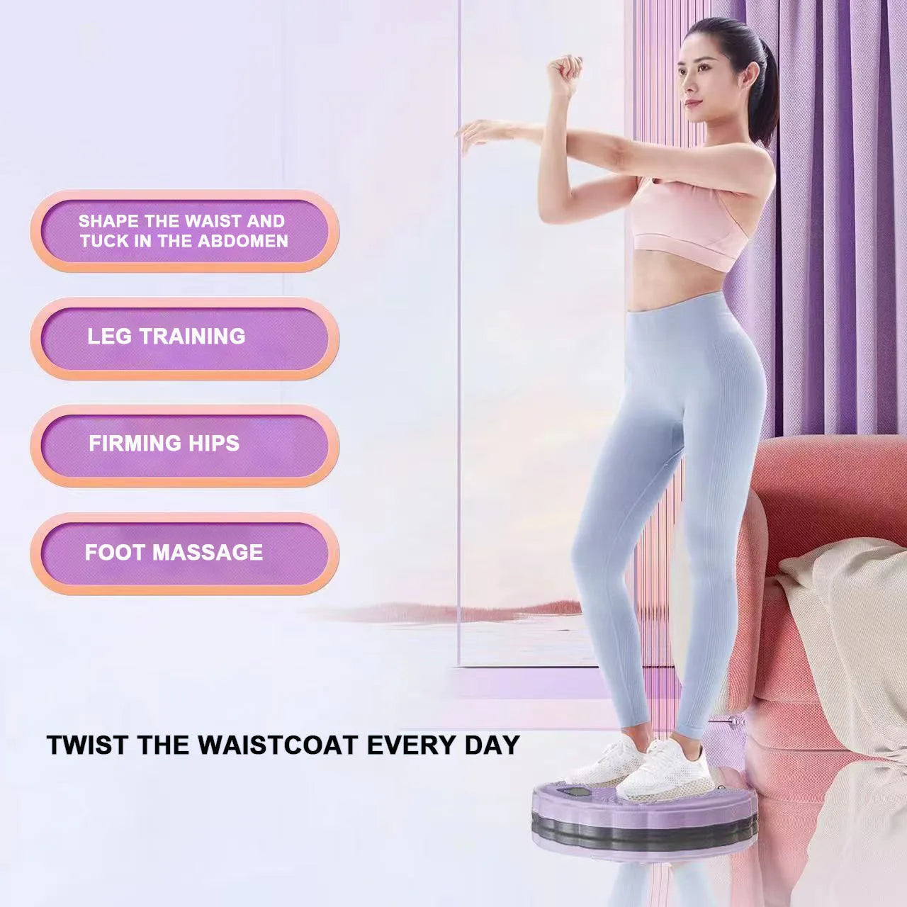 Waist Twisting Disc Magnetic Massage Body Trainer for Weight Loss and Body Shaping Fitness Equipment