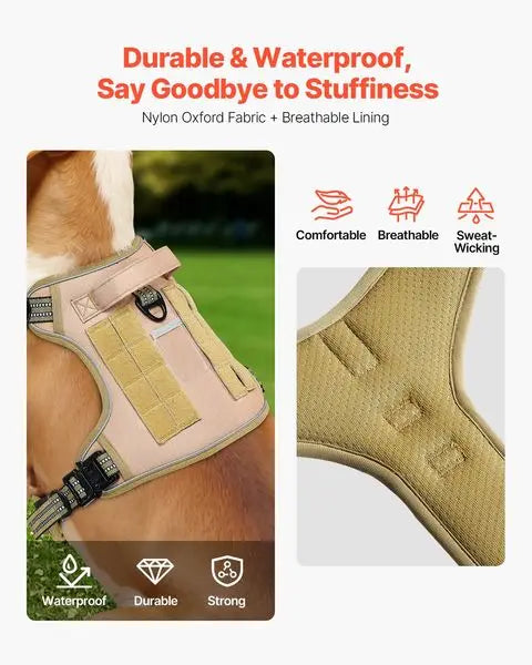Dog Harness for Large Dogs No Pull Tactical Adjustable Pet Vest