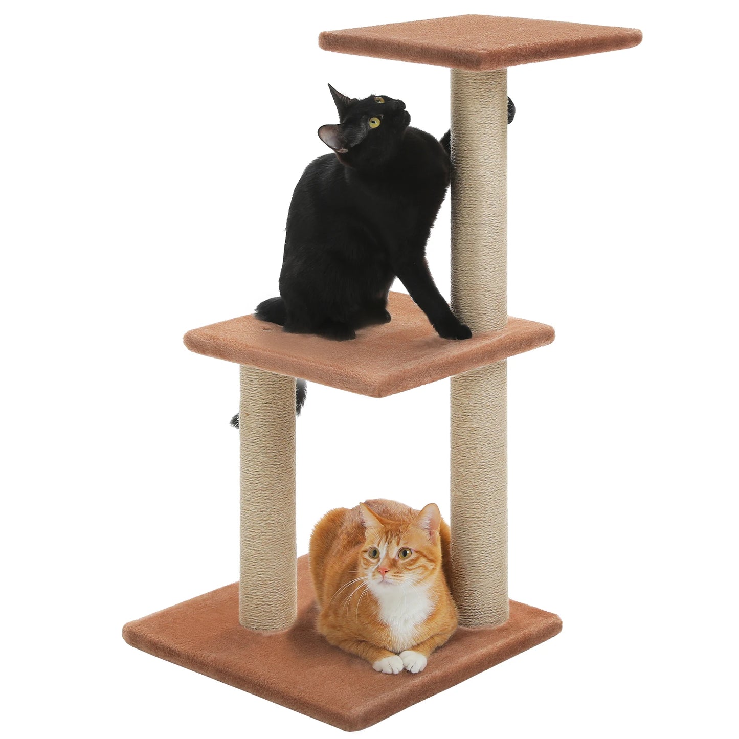 Cat Tree Cat Tower for Indoor Cats with Scratching Posts Big Hammock and Removable Top Perch Grey