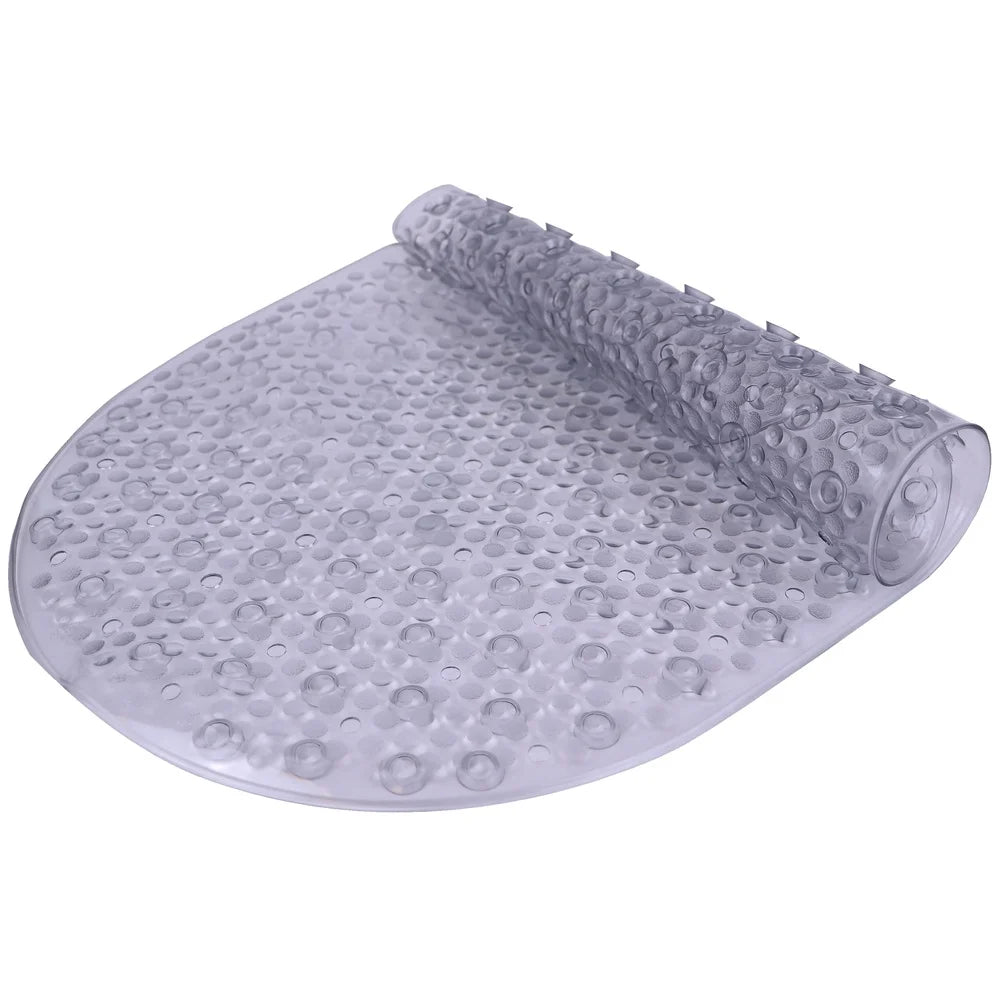 Durable Oval Bubble Bath Mat with Suction Cups Non Slip Design Easy Clean Machine Washable Bath Tub Mat