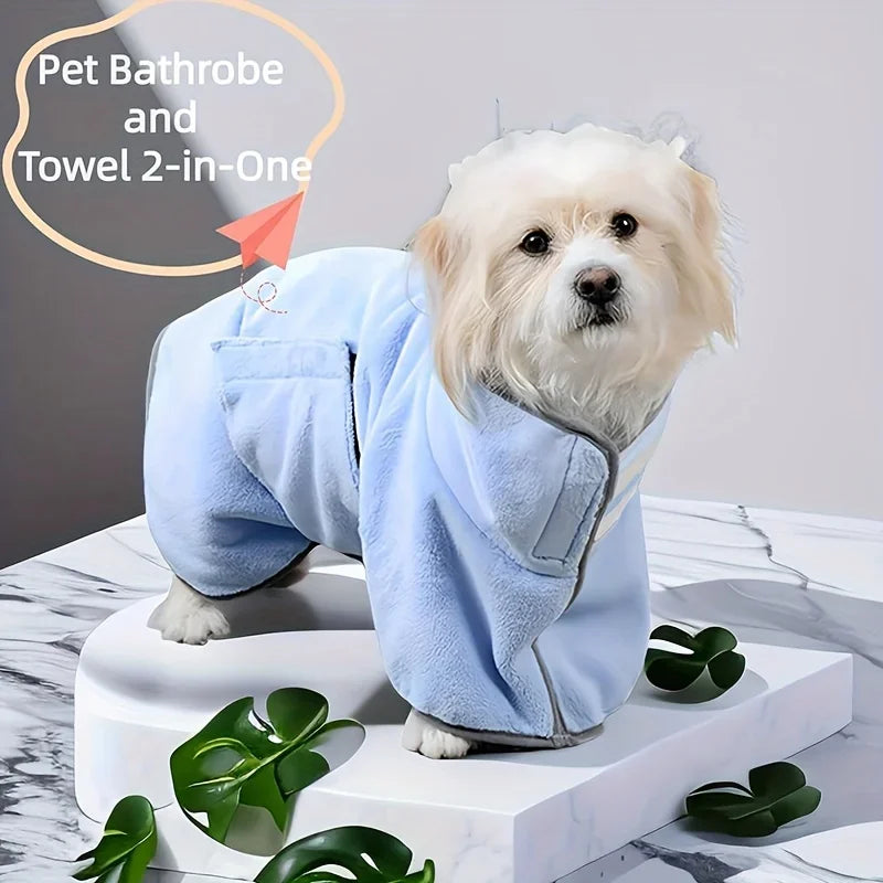 1pc Dog Absorbent Bath Towel Pet Cooling Absorbent Bathrobe Bath Towel for Pet Cleaning Dog Pet Wash Towel