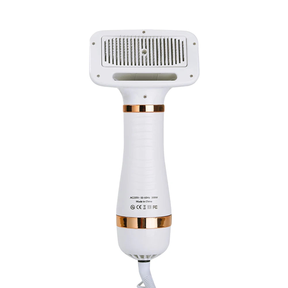 2 In 1 Portable Cat Grooming Brush Low Noise Dog Hair Dryer Comb Pet Hair Removal Dust Proof Grooming Tool for Small Medium Large Dogs Cats