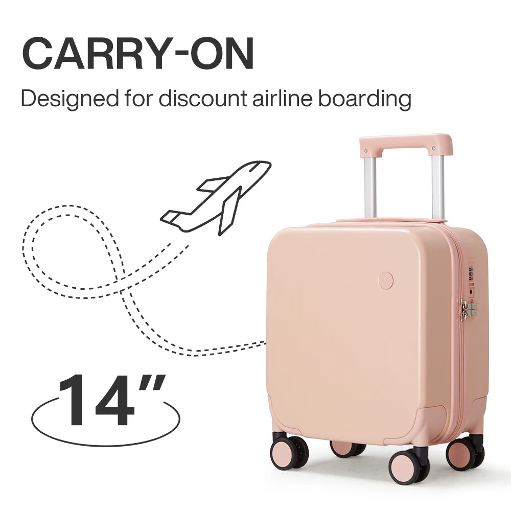 MIXI 14 Inch Underseat Luggage Carry On Spinner Wheels