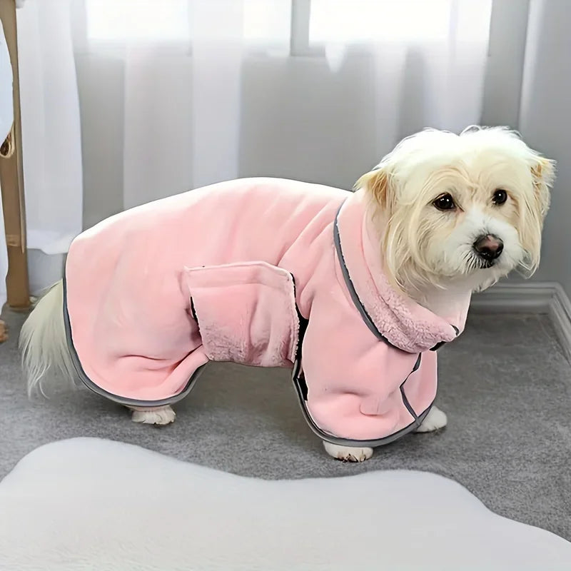1pc Dog Absorbent Bath Towel Pet Cooling Absorbent Bathrobe Bath Towel for Pet Cleaning Dog Pet Wash Towel