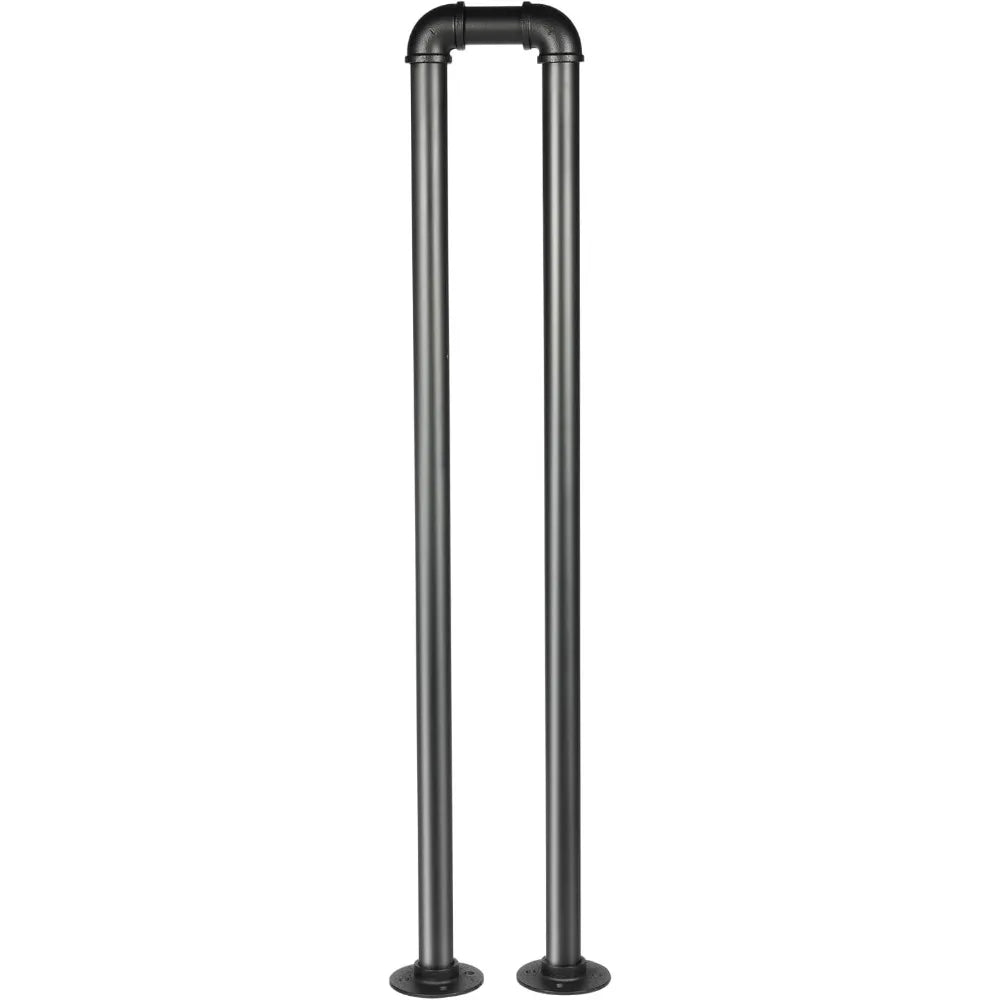Stair Handrail Matte Black U Shaped Industrial Wrought Iron Railing Non Slip Safety Indoor Outdoor Children's Support Poles