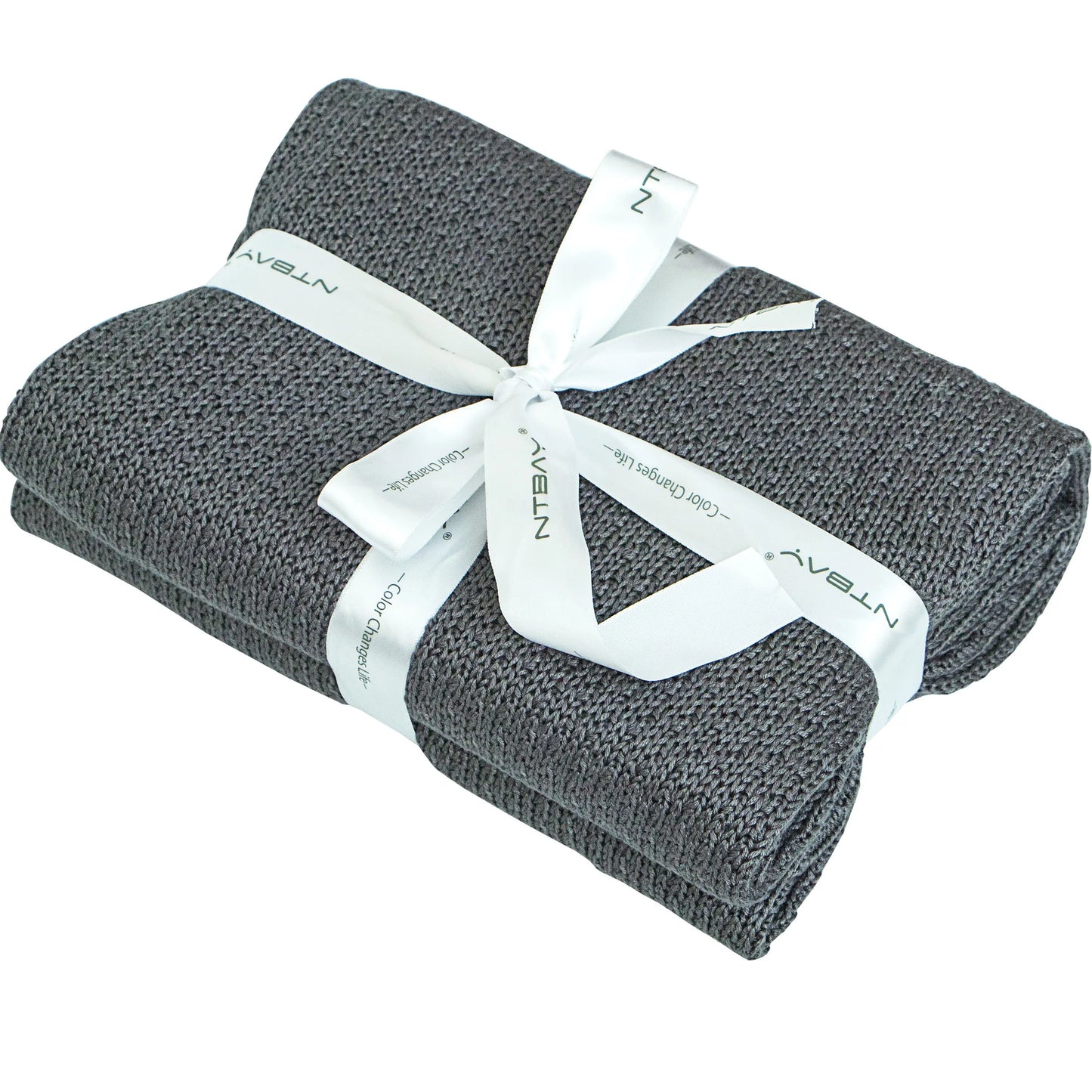 Ntbay Natural Bamboo Cable Knit Toddler Blanket Soft Cooling Touch Baby Blanket