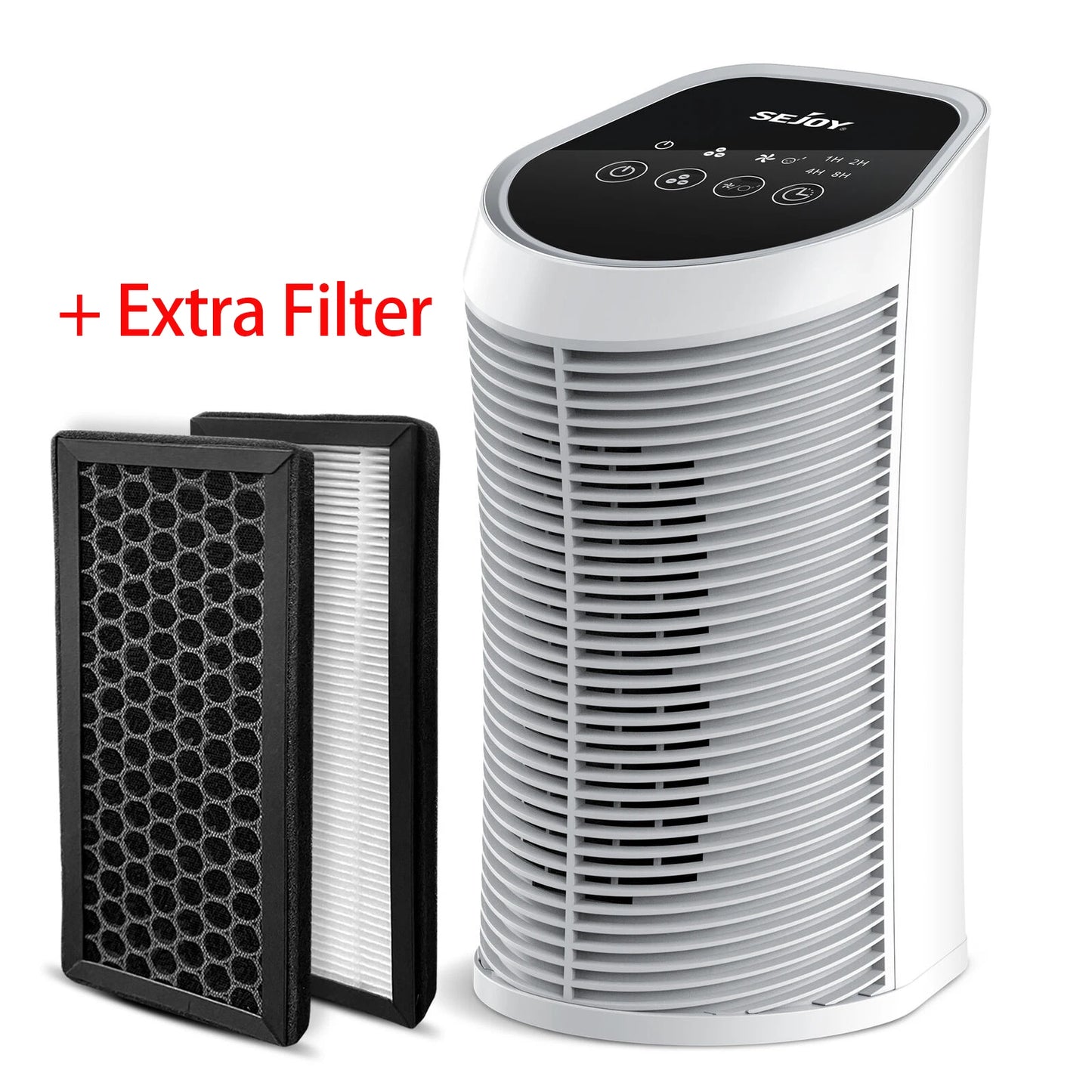 Sejoy Air Purifier For Bedroom Small Portable Air Cleaner For Smoke Pollen Dander Hair Odor With Sleep Mode