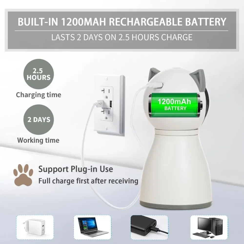 Laser Cat Toys for Indoor Cats 4th Generation Real Random Trajectory Motion Activated Rechargeable Automatic Cat Laser Toy