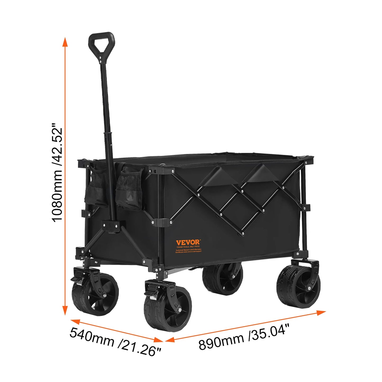 SucceBuy Collapsible Folding Wagon All Terrain Wheels