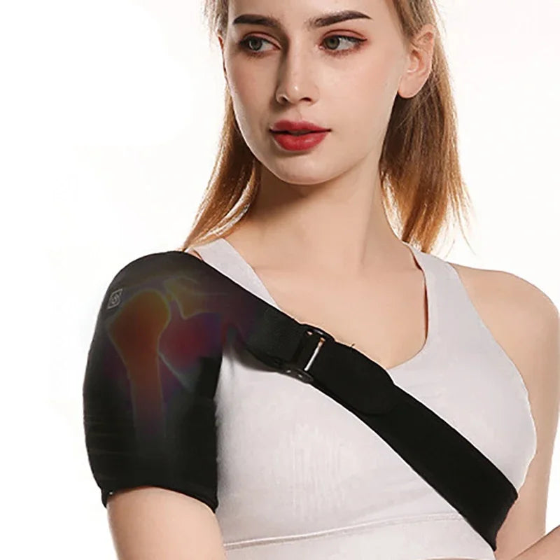 USB Electric Shoulder Pad Massager 3 Gear Heated Massage