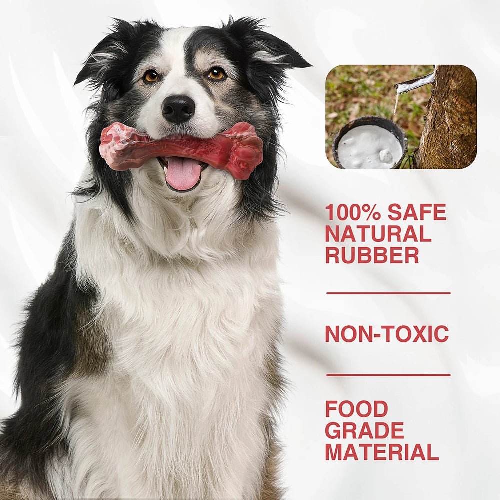 Masbrill Dog Toys for Aggressive Chewers Large Dogs Indestructible Bone Shaped Nylon Interactive Chew Toys for Teeth Cleaning