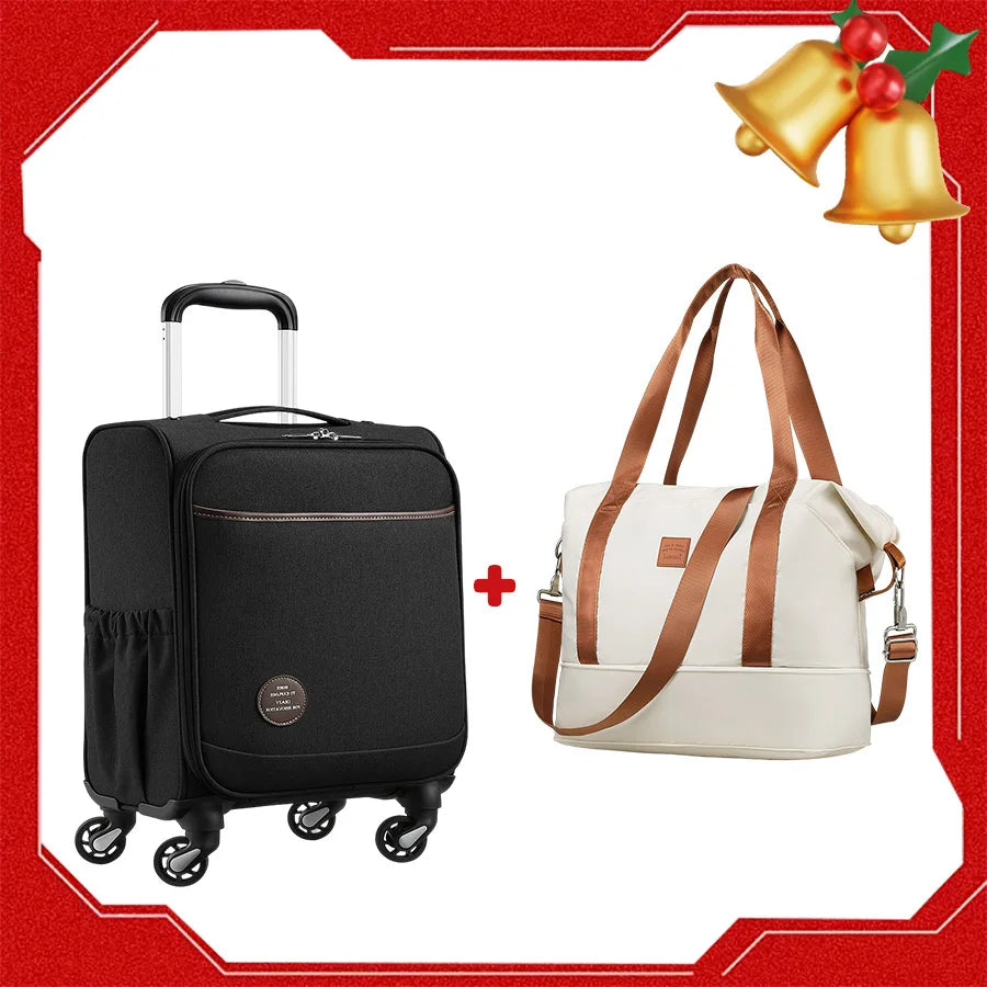 Luggage Set Underseat Carry On Luggage with Wheels 15 Inch Lightweight Luggage with Front Opening Lid Blue