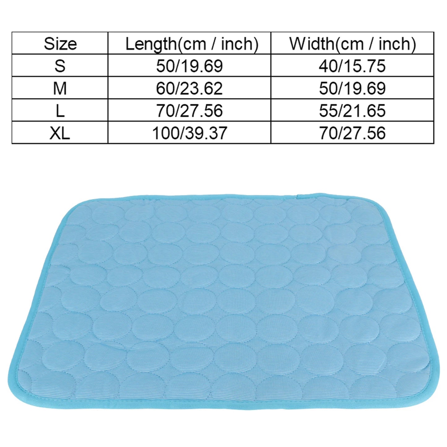1Pc 60x50cm Pet Cooling Mat for Dog Cat Self Cooling Pillow Summer Bed Mat