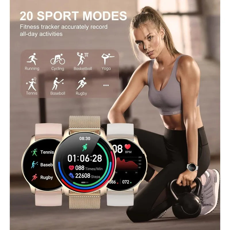 Smart Watch For Women With Call Function Fitness Tracker For Android And iOS Waterproof Smartwatch With 1.32 Inch HD Display