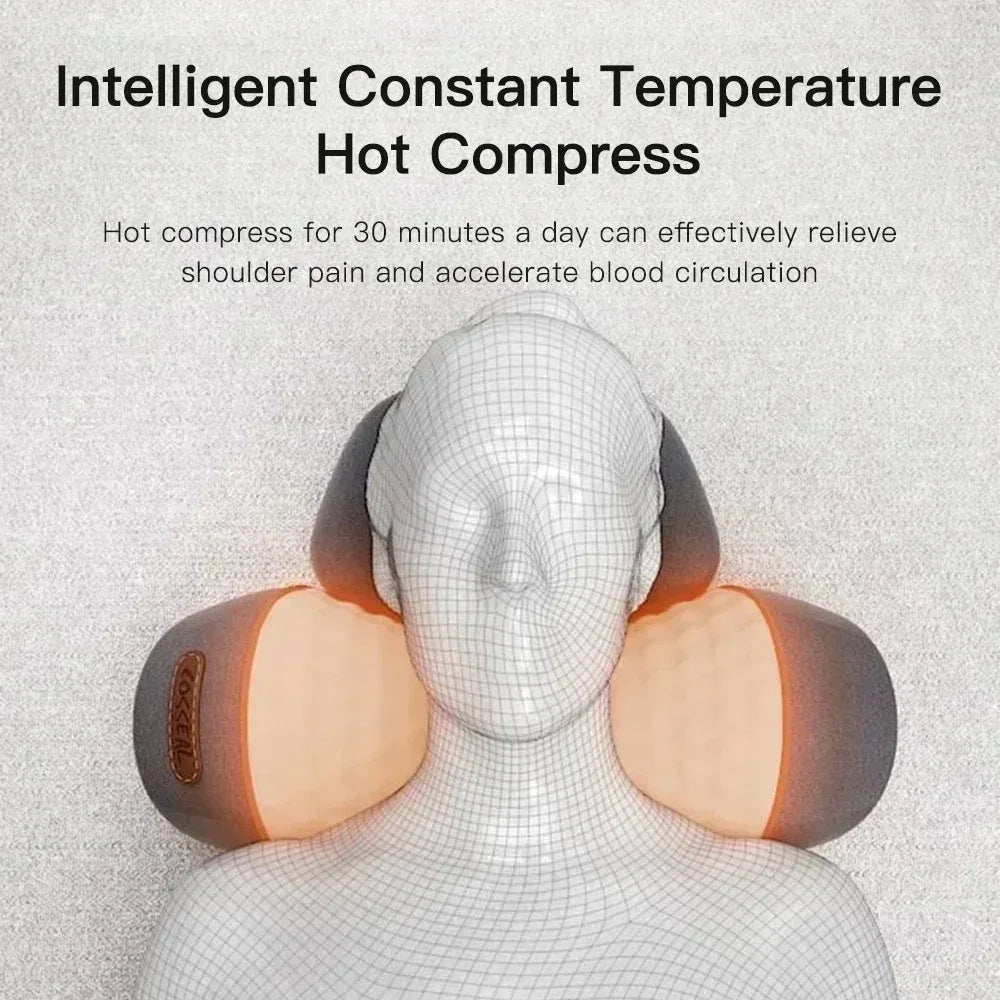 Okayso Electric Neck Massager Cervical Pillow Traction Heat