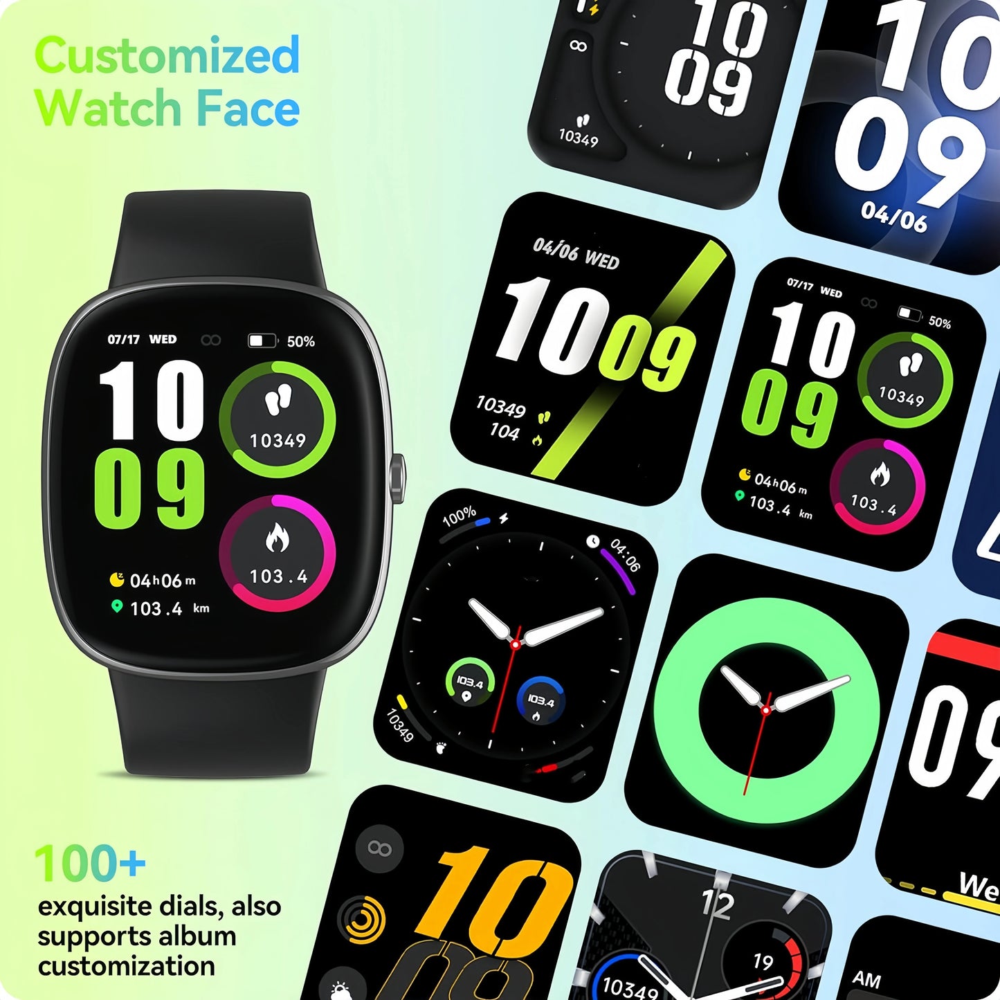 Smart Watches for Men and Women with Sleep Tracking 46mm Step and Calorie Counter Fitness Watch Activity Tracker Pedometer for iPhone
