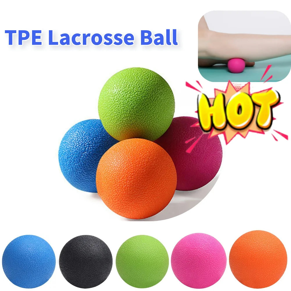 Massage Ball Muscle Relaxation TPE Lacrosse Ball for Sports Yoga Fitness and Therapy
