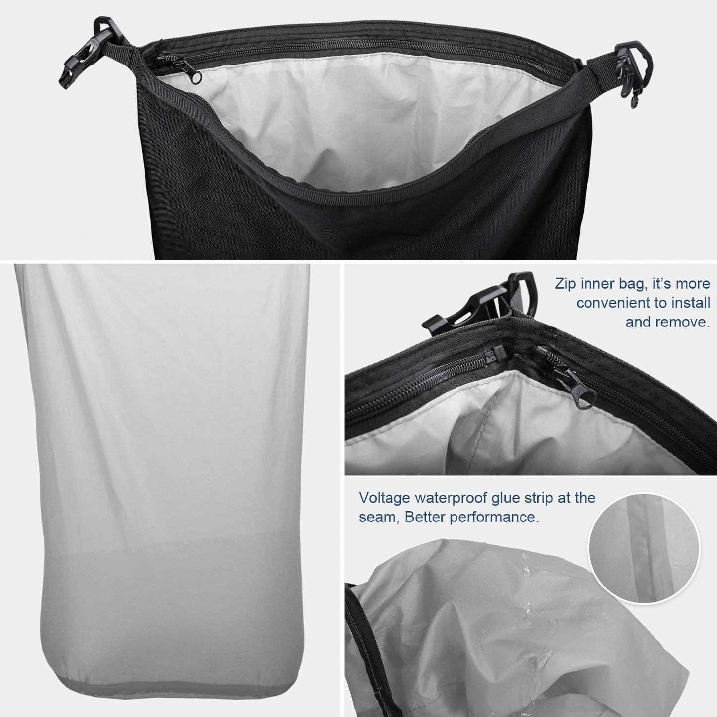 Rhinowalk Motorcycle Rear Seat Bag Waterproof 10L 20L 30L
