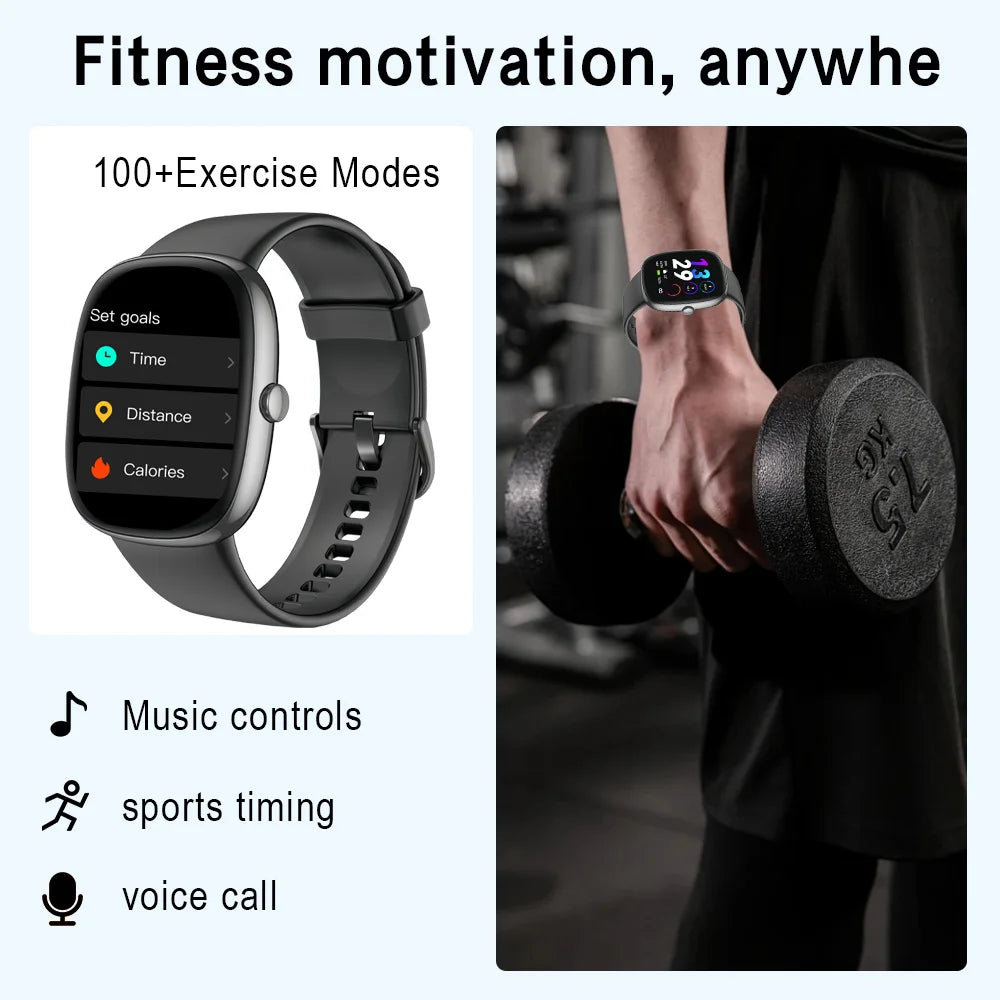 Smart Watches for Men and Women with Sleep Tracking 46mm Lightweight Step and Calorie Counter Fitness Watch Activity Tracker Pedometer for iPhone