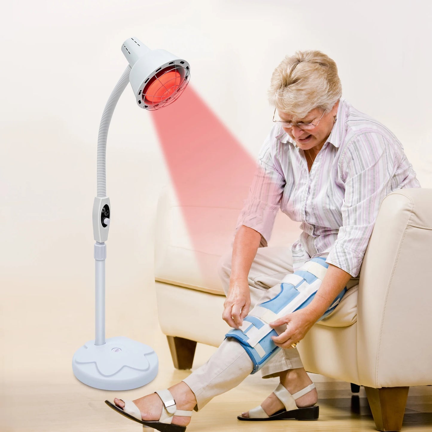 IR Heat Infrared Lamp 220V 110V Adjustable Therapy Lamp for Muscle and Joint Pain Relief