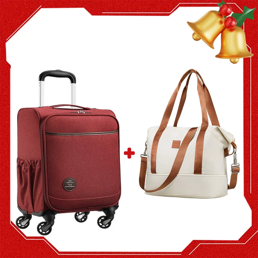 Luggage Set Underseat Carry On Luggage with Wheels 15 Inch Lightweight Luggage with Front Opening Lid Blue