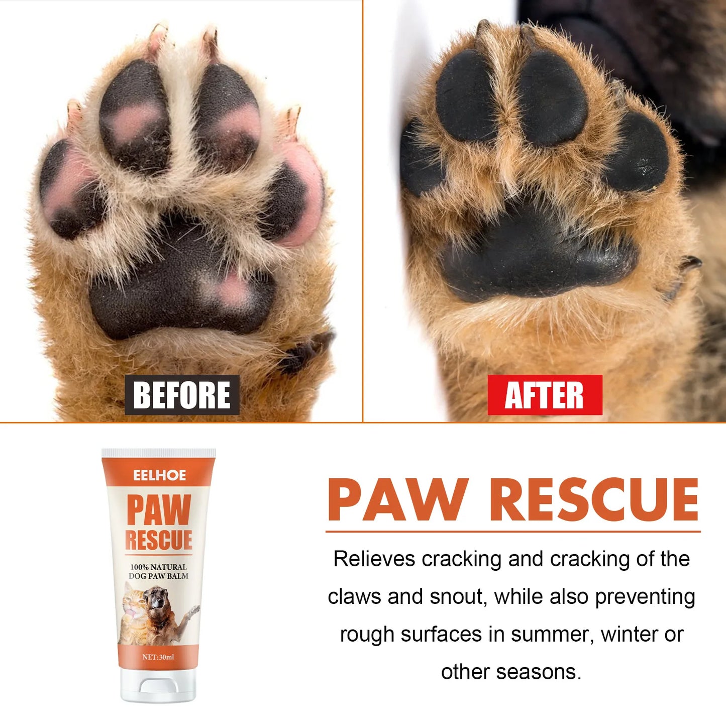 Yegbong 30ml Pet Foot Cream Cat and Dog Foot Moisturizer Repair Scratches Prevent Dryness and Cracks Care Products