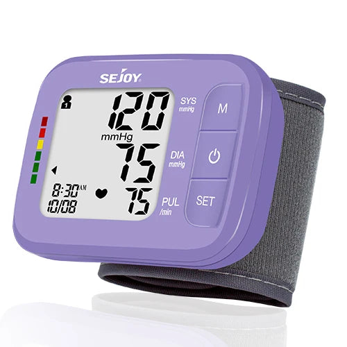 Sejoy Digital Wrist Blood Pressure Monitor Sphygmomanometer Heart Rate Meter DBP-2261