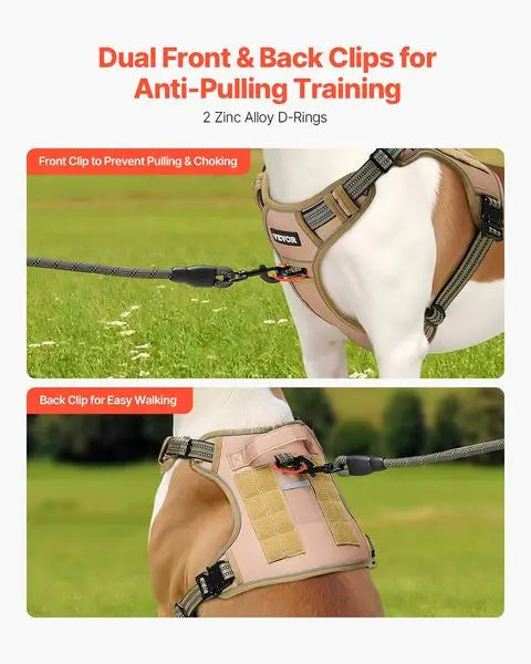 Dog Harness for Large Dogs No Pull Tactical Adjustable Pet Vest