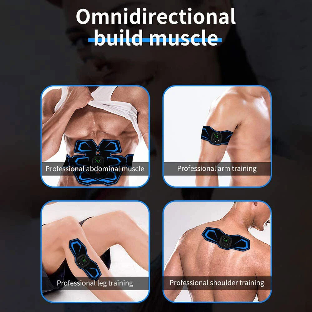 EMS Abdominal Training Device with LED Display USB Rechargeable Ab Exercise Belt for Men and Women