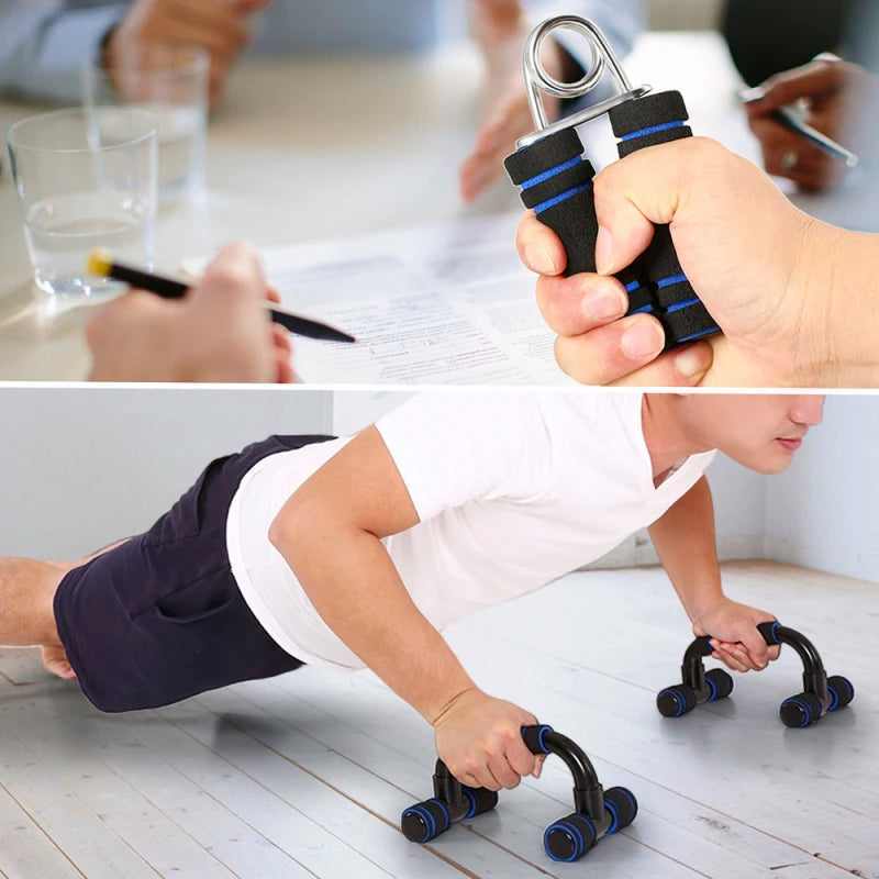 5 In 1 Ab Wheel Roller Kit with Push Up Bar Jump Rope Hand Gripper and Knee Pad Home Fitness Workout