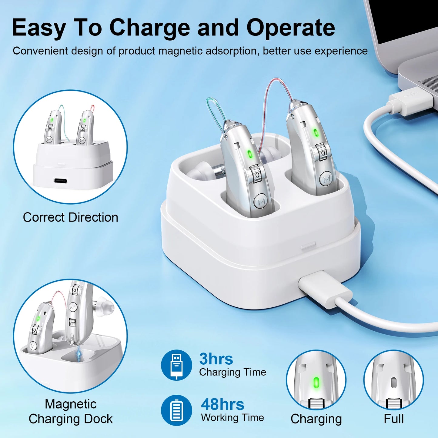 Behind The Ear Hearing Aids Portable Invisible Amplifiers For Elderly