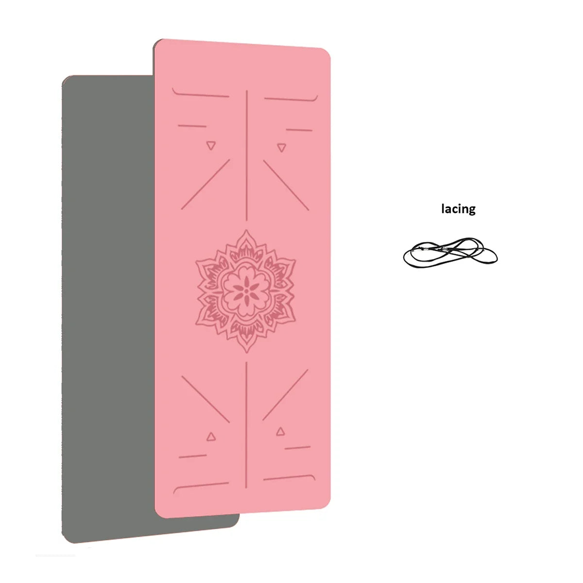 TPE Non-Slip Yoga Mat for Fitness, 180x57cm, 6mm Thick