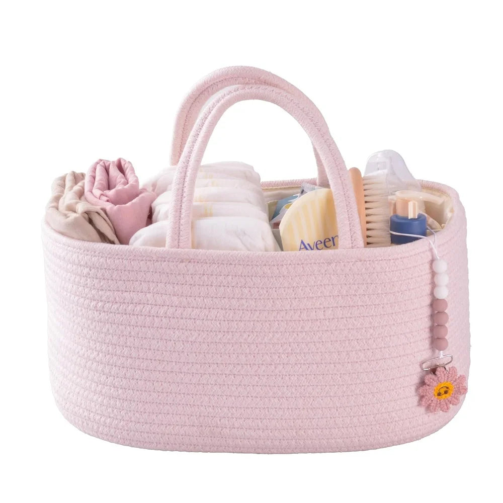 Portable Baby Diaper Caddy Organizer Nursery Storage Bin Tote Bag Multipurpose Changing Table Holder Baby Shower Gift Basket