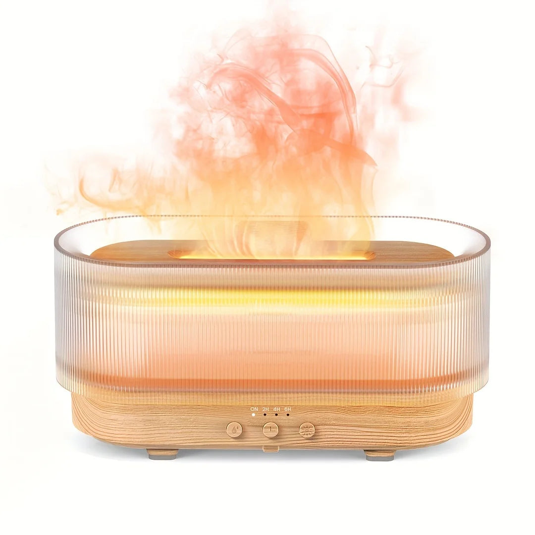Sejoy 300ml Humidifier for Office and Home Flame Aromatherapy Ultrasonic Essential Oil Diffuser