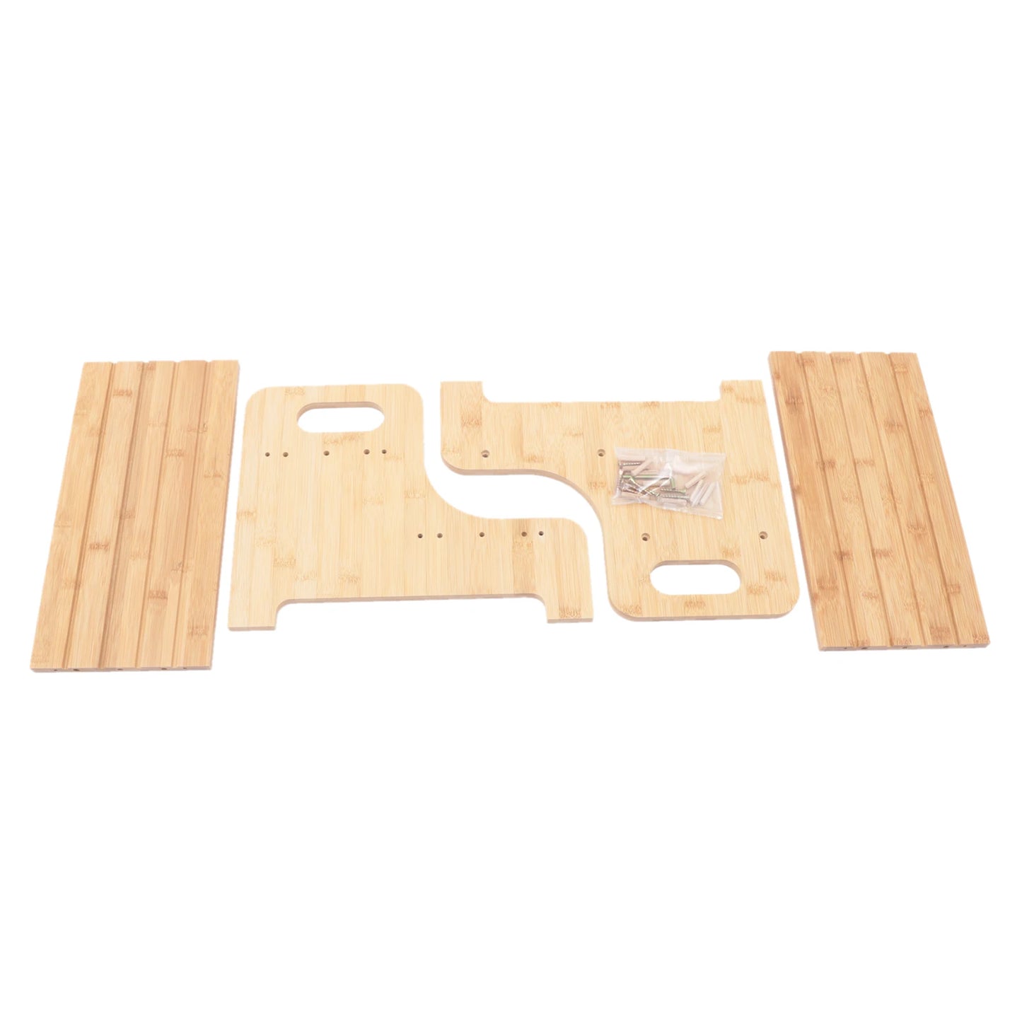 2 Tier Small Step Stool for Elderly and Child Portable Wooden Stepping Stool with Non Skid Foot Pads for Kitchen and Bathroom