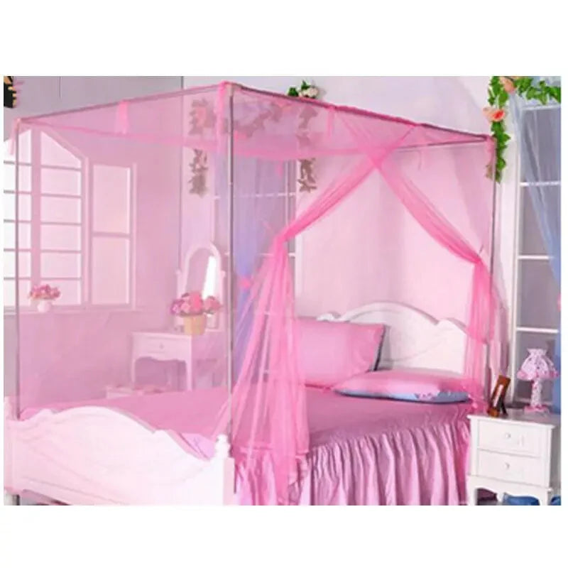 2024 Summer Home Mosquito Nets 4 Corner Post Bed Canopy Net Lightweight Fashion Bedding for Double Bed