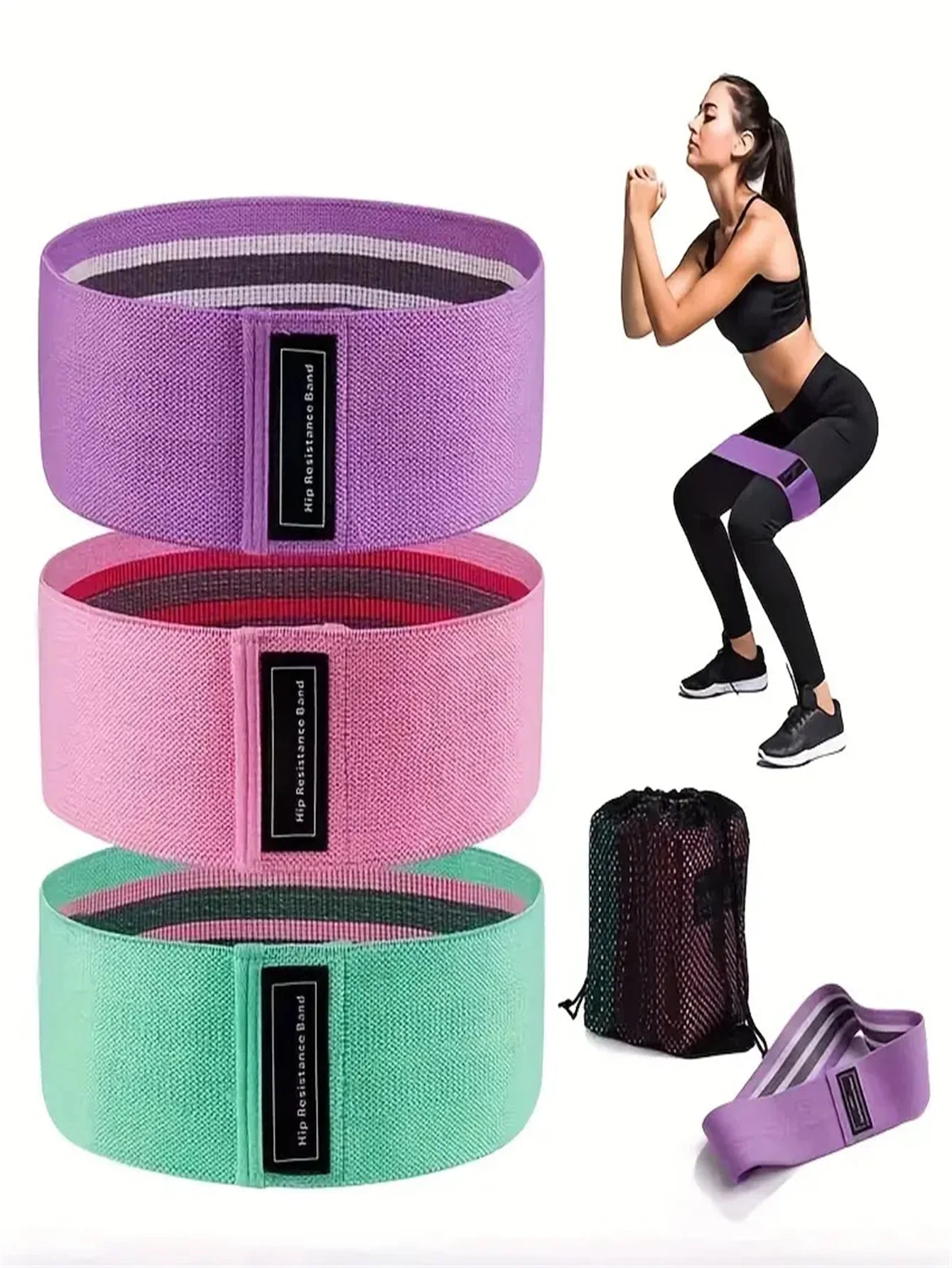 Pilates Elastic Resistance Bands For Booty Legs Workout