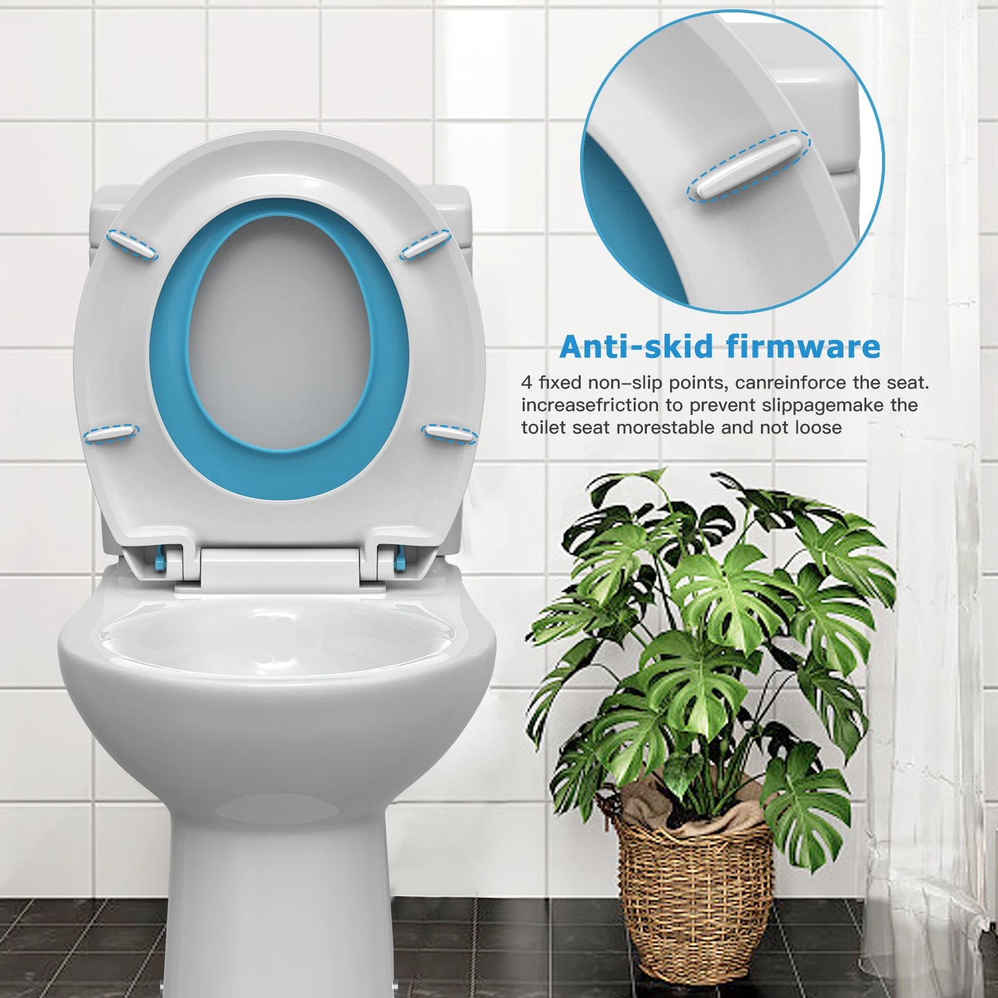 Toilet Seat With Built In Toddler Seat Round Toilet Seat for Potty Training Fits Adults and Children Slow Close