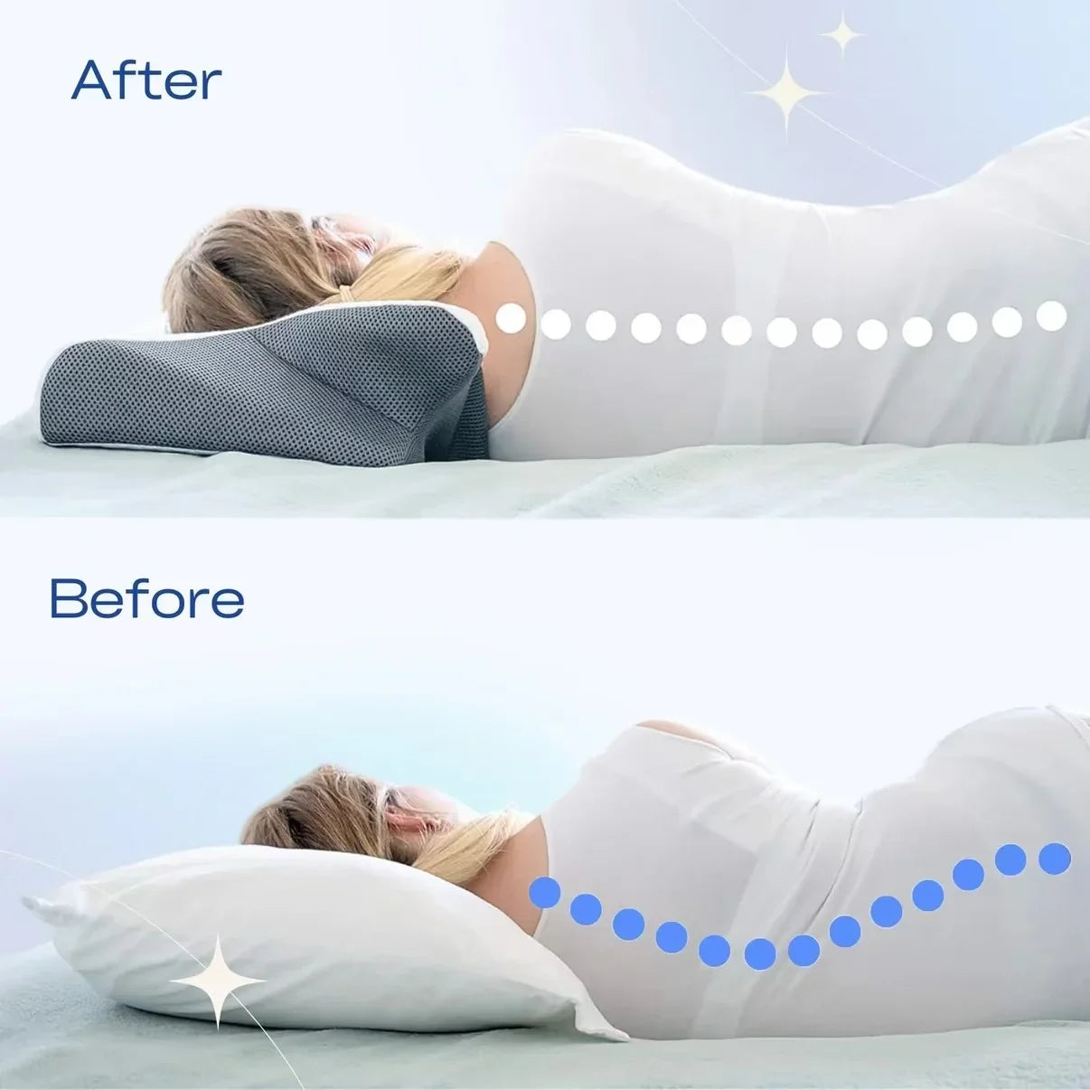 Comfortable Memory Foam Neck Pillow for Cervical Support