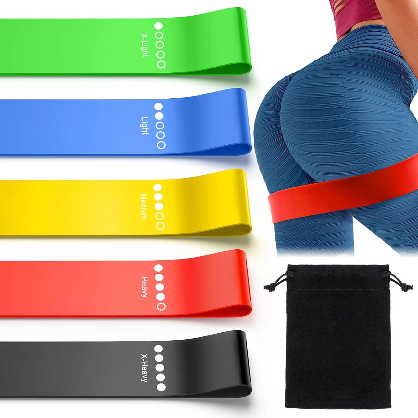 Resistance Bands for Exercise Elastic Exercise Loops for Physical Therapy Stretch Bands for Beautiful Legs