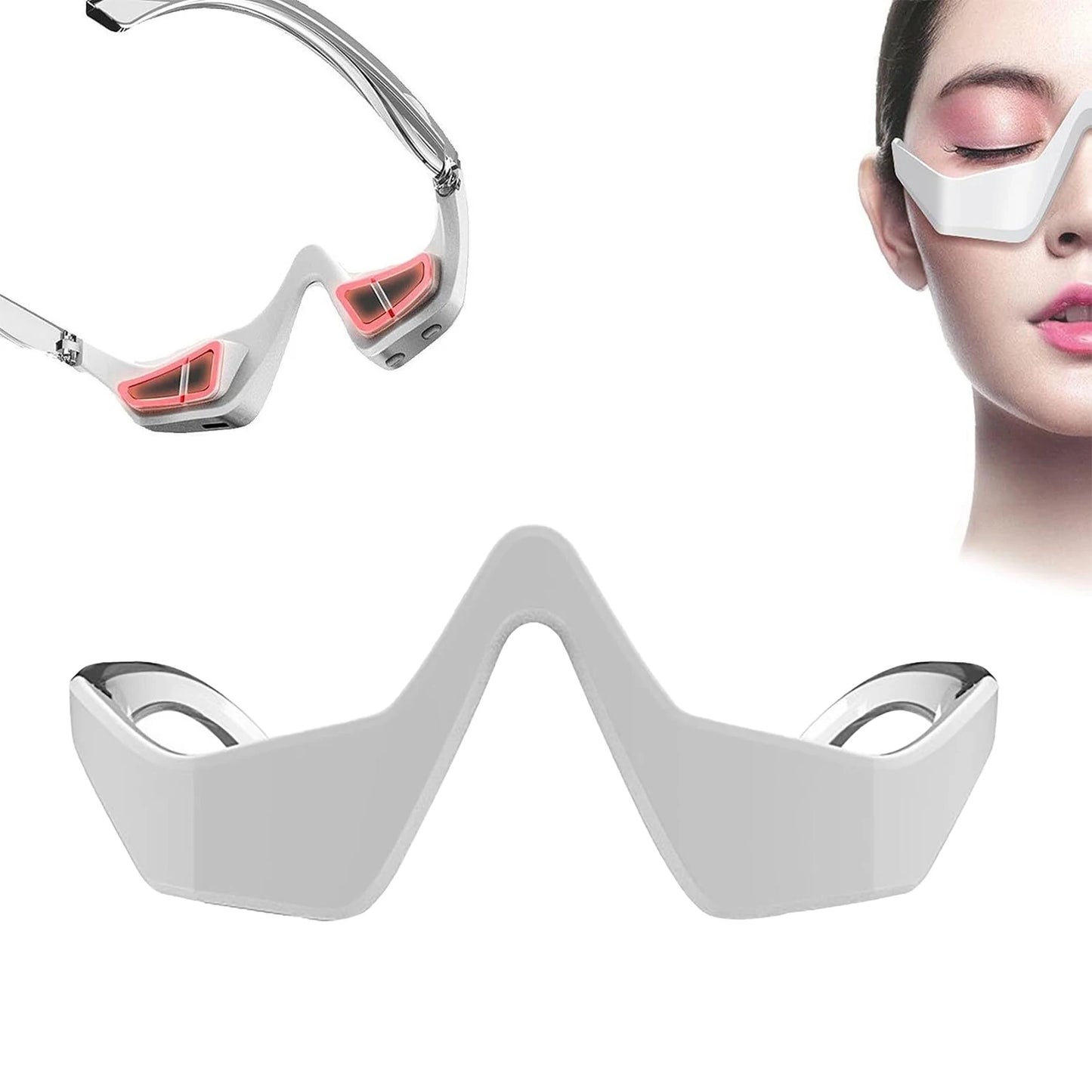 Eye Skin Care Red Light Therapy Device Toner Microcurrent Eye Massager for Removing Eye Bags and Dark Circles