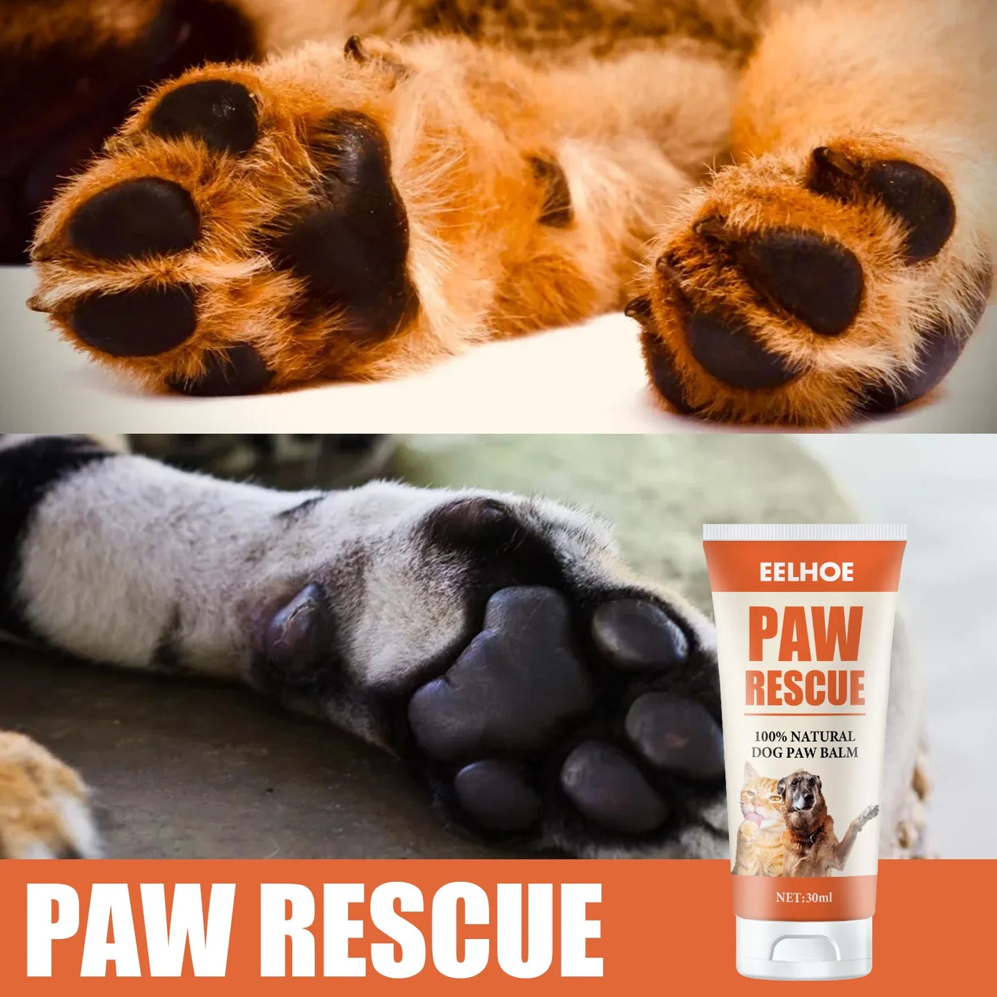 Yegbong 30ml Pet Foot Cream Cat and Dog Foot Moisturizer Repair Scratches Prevent Dryness and Cracks Care Products